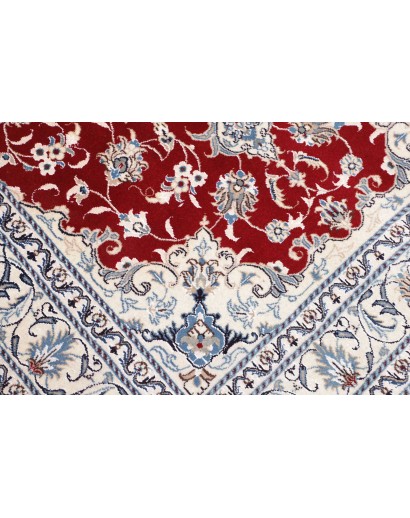 Tappeto Nain Kashmar Persia bianco marrone 148x200