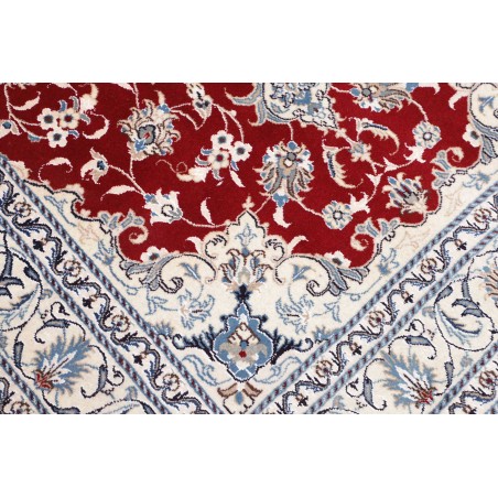 Tappeto Nain Kashmar Persia bianco marrone 148x200