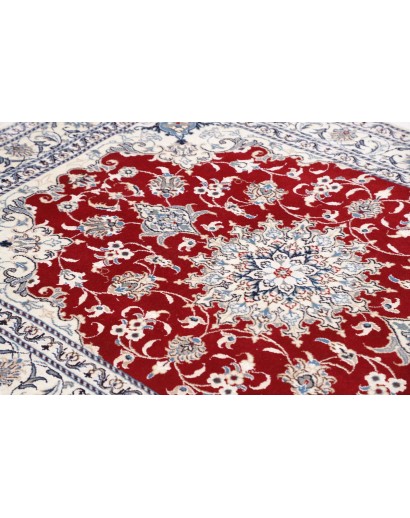 Tappeto Nain Kashmar Persia bianco marrone 148x200