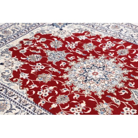 Tappeto Nain Kashmar Persia bianco marrone 148x200