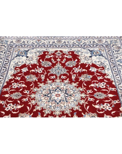 Tappeto Nain Kashmar Persia bianco marrone 148x200