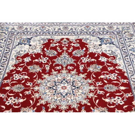 Tappeto Nain Kashmar Persia bianco marrone 148x200