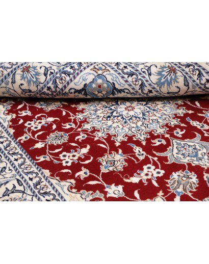 Tappeto Nain Kashmar Persia bianco marrone 148x200