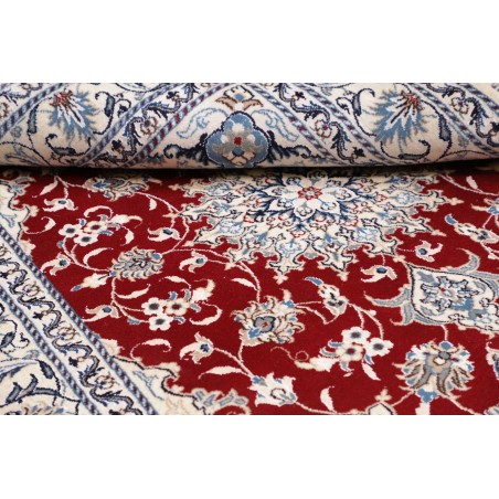 Tappeto Nain Kashmar Persia bianco marrone 148x200