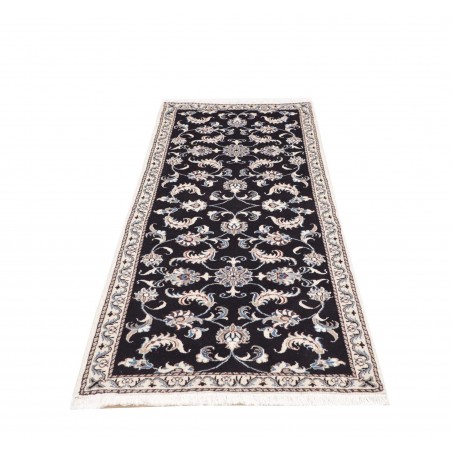 Tappeto Nain Kashmar Persia bianco grigio 77x210