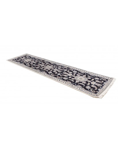 Tappeto Nain Kashmar Persia grigio azzurro 80x290