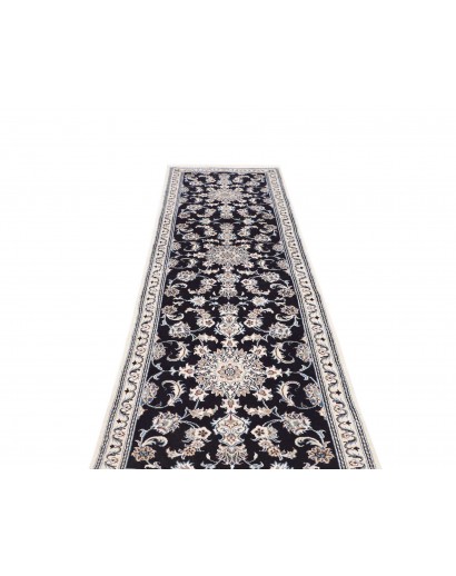 Tappeto Nain Kashmar Persia grigio azzurro 80x290