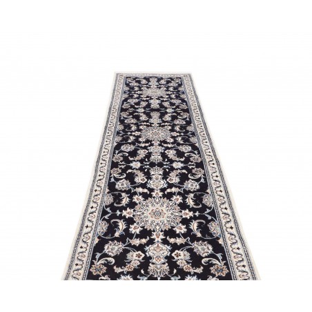Tappeto Nain Kashmar Persia grigio azzurro 80x290