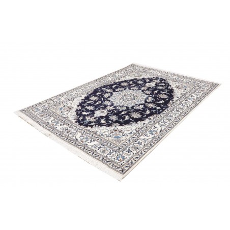 Tappeto Nain Kashmar Persia bianco grigio 168x234