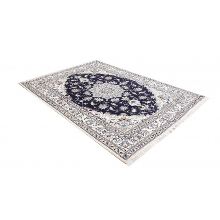 Tappeto Nain Kashmar Persia bianco grigio 168x234