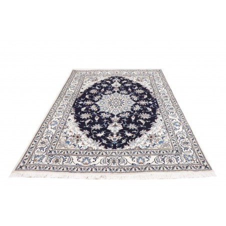 Tappeto Nain Kashmar Persia bianco grigio 168x234