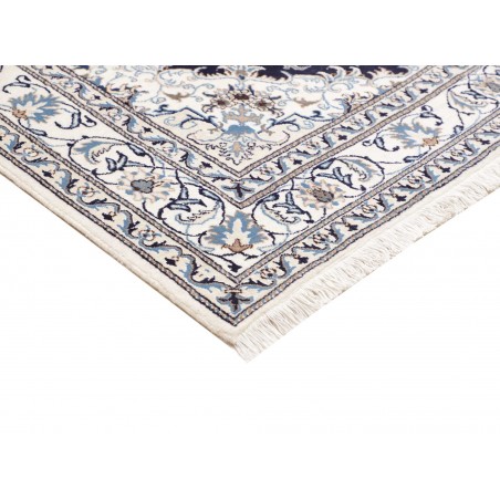 Tappeto Nain Kashmar Persia bianco grigio 168x234