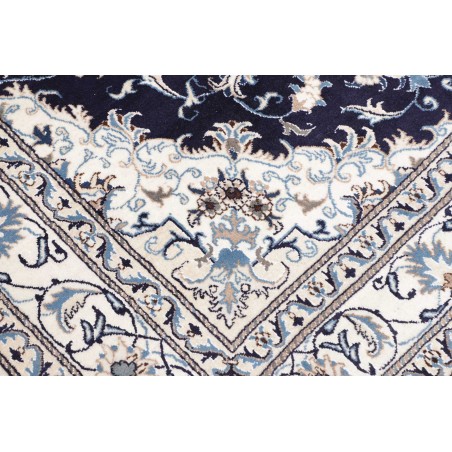 Tappeto Nain Kashmar Persia bianco grigio 168x234