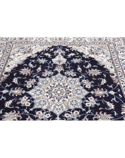 Tappeto Nain Kashmar Persia bianco grigio 168x234