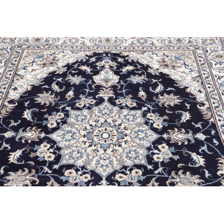 Tappeto Nain Kashmar Persia bianco grigio 168x234