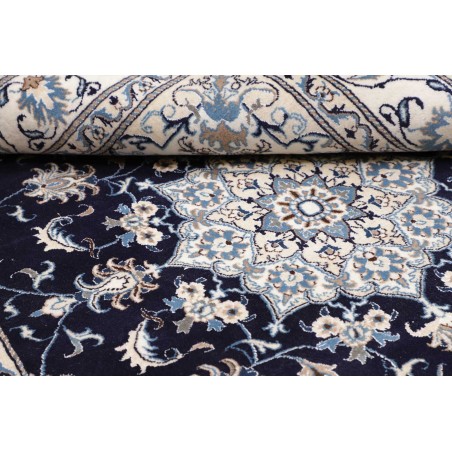 Tappeto Nain Kashmar Persia bianco grigio 168x234