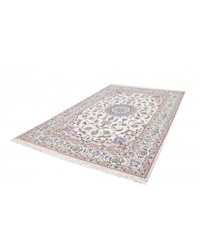 Tappeto Nain Kashmar Persia bianco grigio 200x300