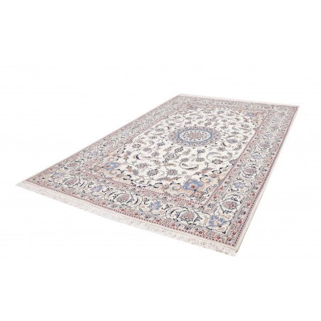 Tappeto Nain Kashmar Persia bianco grigio 200x300