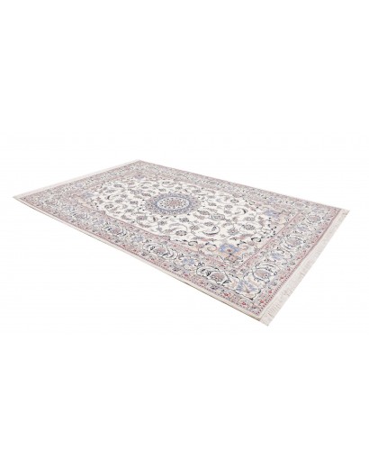 Tappeto Nain Kashmar Persia bianco grigio 200x300