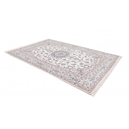 Tappeto Nain Kashmar Persia bianco grigio 200x300