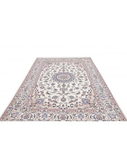 Tappeto Nain Kashmar Persia bianco grigio 200x300