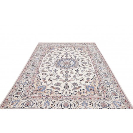 Tappeto Nain Kashmar Persia bianco grigio 200x300