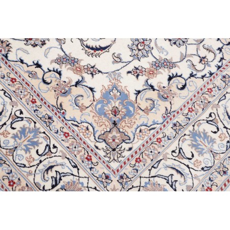 Tappeto Nain Kashmar Persia bianco grigio 200x300