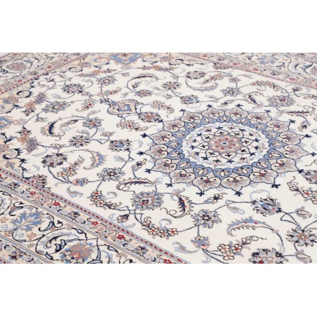 Tappeto Nain Kashmar Persia bianco grigio 200x300