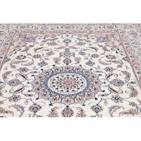 Tappeto Nain Kashmar Persia bianco grigio 200x300
