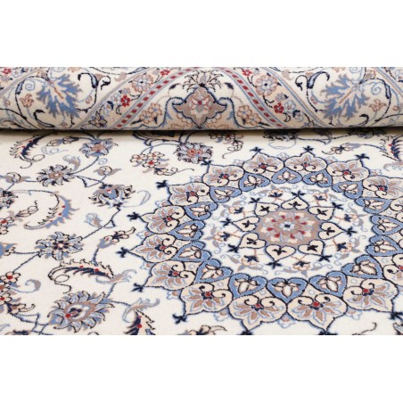 Tappeto Nain Kashmar Persia bianco grigio 200x300