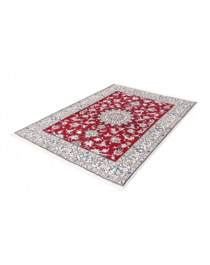Tappeto Nain Kashmar Persia bianco grigio 148x195