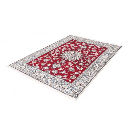 Tappeto Nain Kashmar Persia bianco grigio 148x195