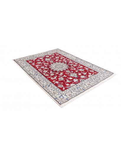 Tappeto Nain Kashmar Persia bianco grigio 148x195
