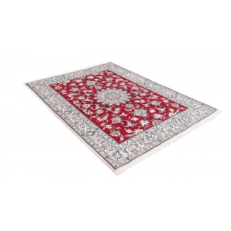 Tappeto Nain Kashmar Persia bianco grigio 148x195