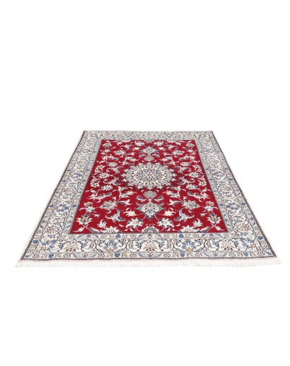 Tappeto Nain Kashmar Persia bianco grigio 148x195