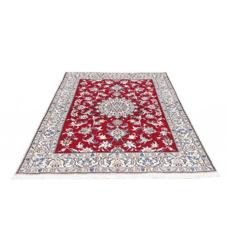 Tappeto Nain Kashmar Persia bianco grigio 148x195