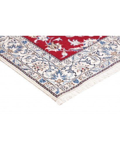 Tappeto Nain Kashmar Persia bianco grigio 148x195