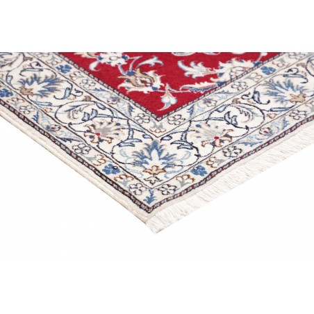 Tappeto Nain Kashmar Persia bianco grigio 148x195