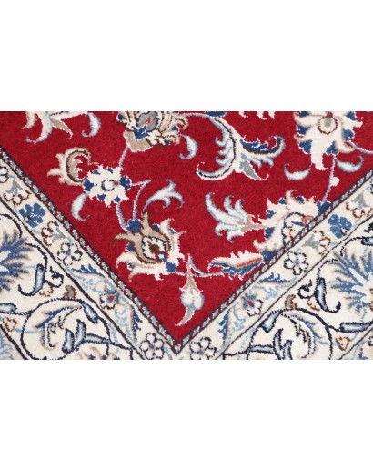 Tappeto Nain Kashmar Persia bianco grigio 148x195