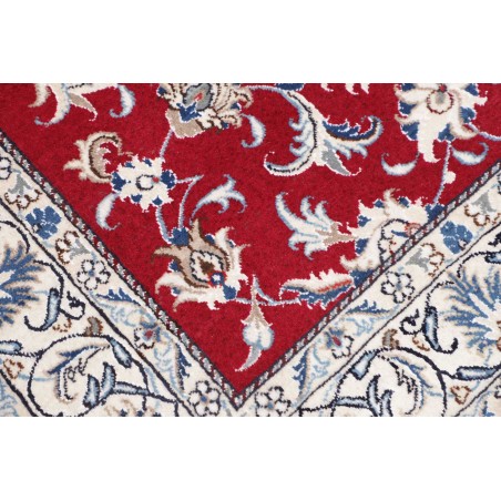 Tappeto Nain Kashmar Persia bianco grigio 148x195