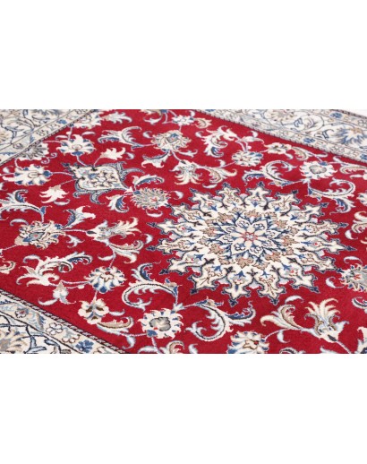 Tappeto Nain Kashmar Persia bianco grigio 148x195