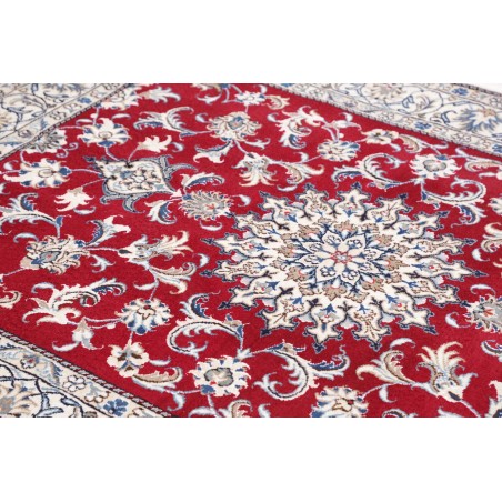 Tappeto Nain Kashmar Persia bianco grigio 148x195