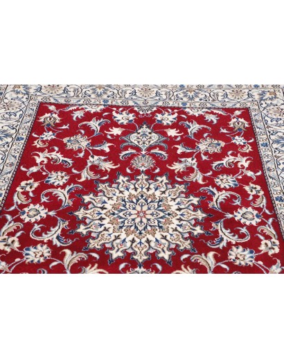 Tappeto Nain Kashmar Persia bianco grigio 148x195