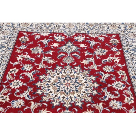 Tappeto Nain Kashmar Persia bianco grigio 148x195