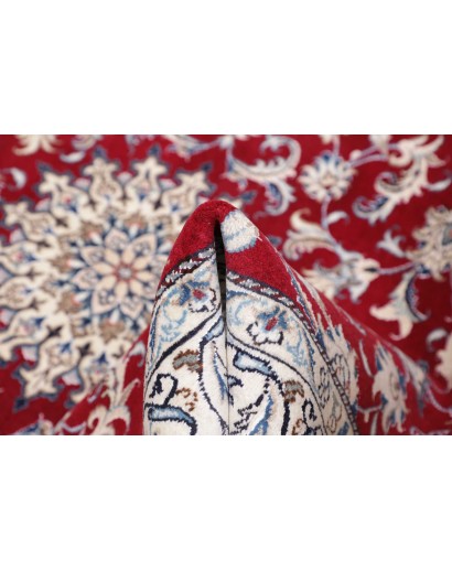 Tappeto Nain Kashmar Persia bianco grigio 148x195