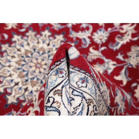 Tappeto Nain Kashmar Persia bianco grigio 148x195