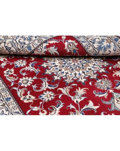 Tappeto Nain Kashmar Persia bianco grigio 148x195