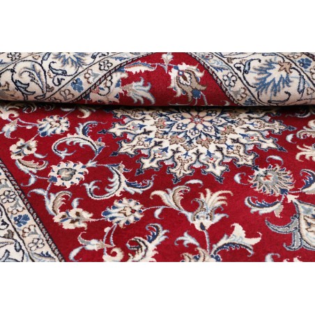 Tappeto Nain Kashmar Persia bianco grigio 148x195