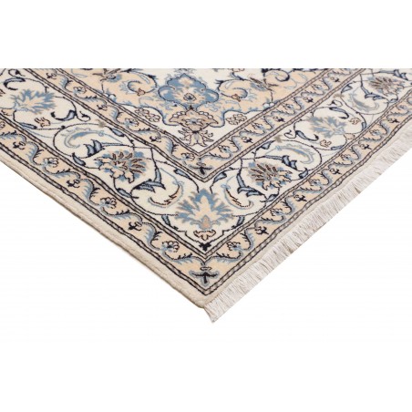 Tappeto Nain Kashmar Persia bianco grigio 198x295
