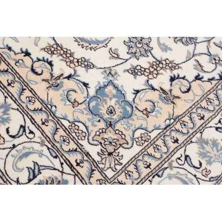 Tappeto Nain Kashmar Persia bianco grigio 198x295